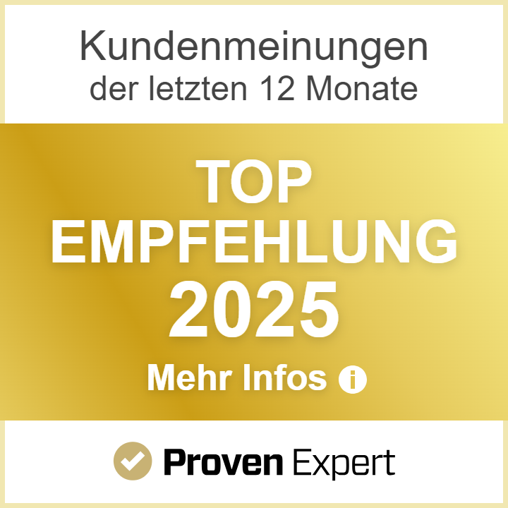 Proven Expert TOP EMPFEHLUNG 2025