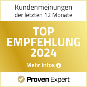Proven Expert TOP EMPFEHLUNG 2024